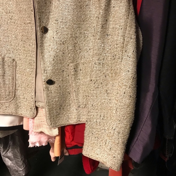 CALVIN KLEIN patch pockets three buttons jacket size 14 - Picture 2 of 3